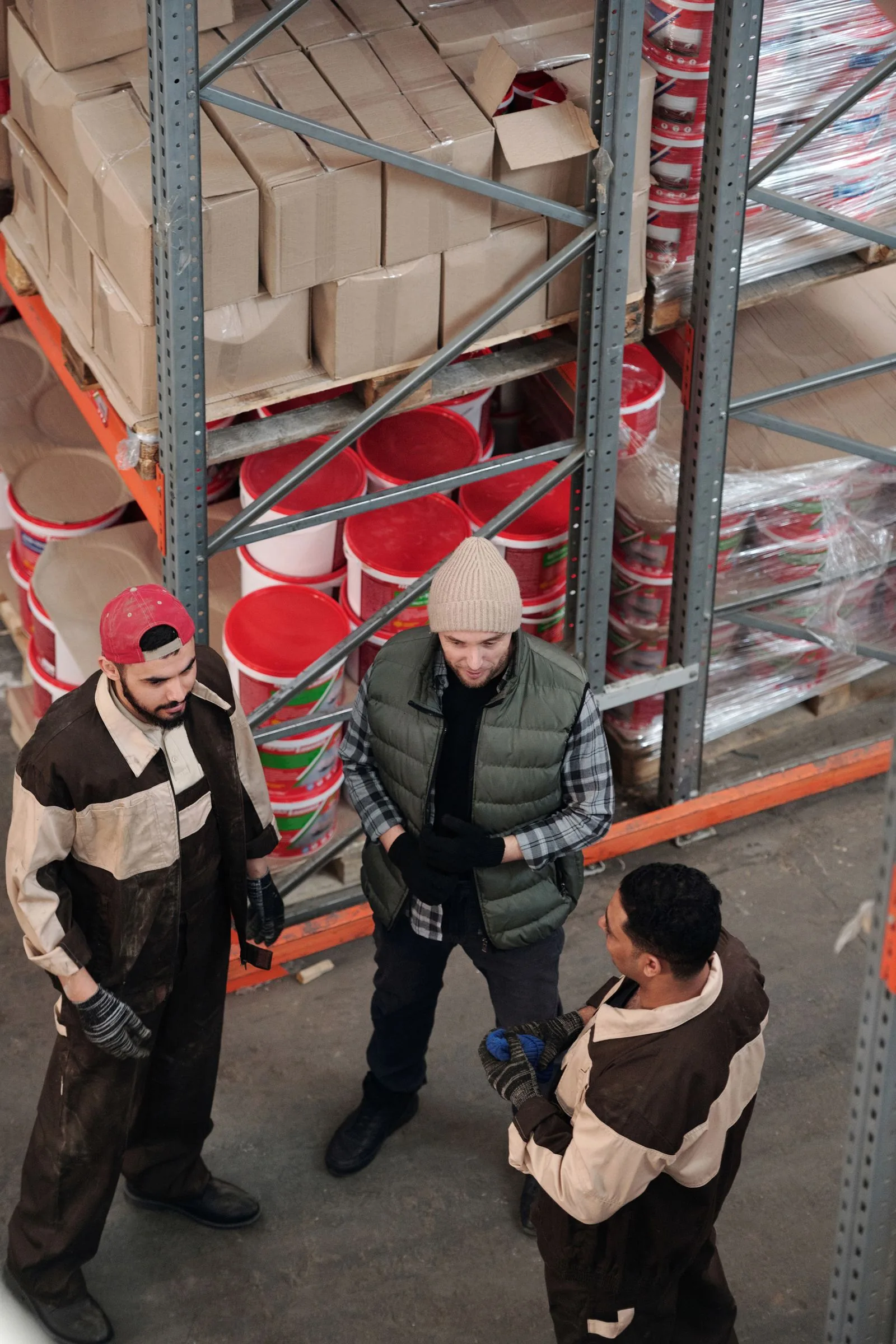 Sourcing specialist surveying products at a wholesale market