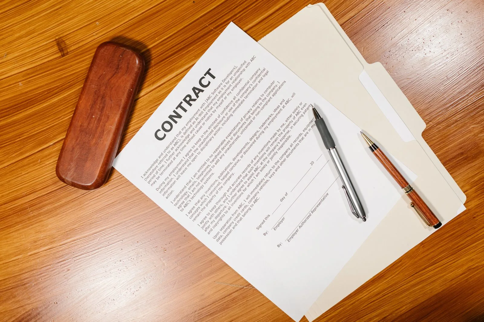 Compliance contract documents prepared for certification